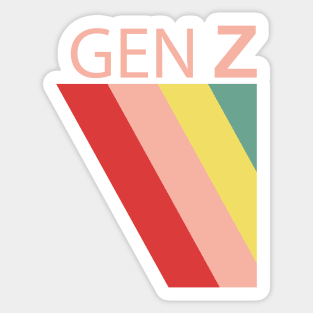 colorful cute striped pattern  generation z gen z and proud e boy e girl Sticker